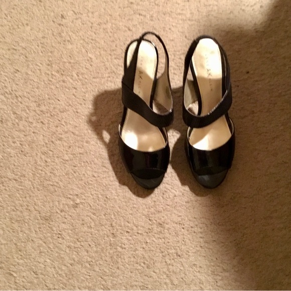 Anne Klein Shoes - Woman’s black open toe shoes
